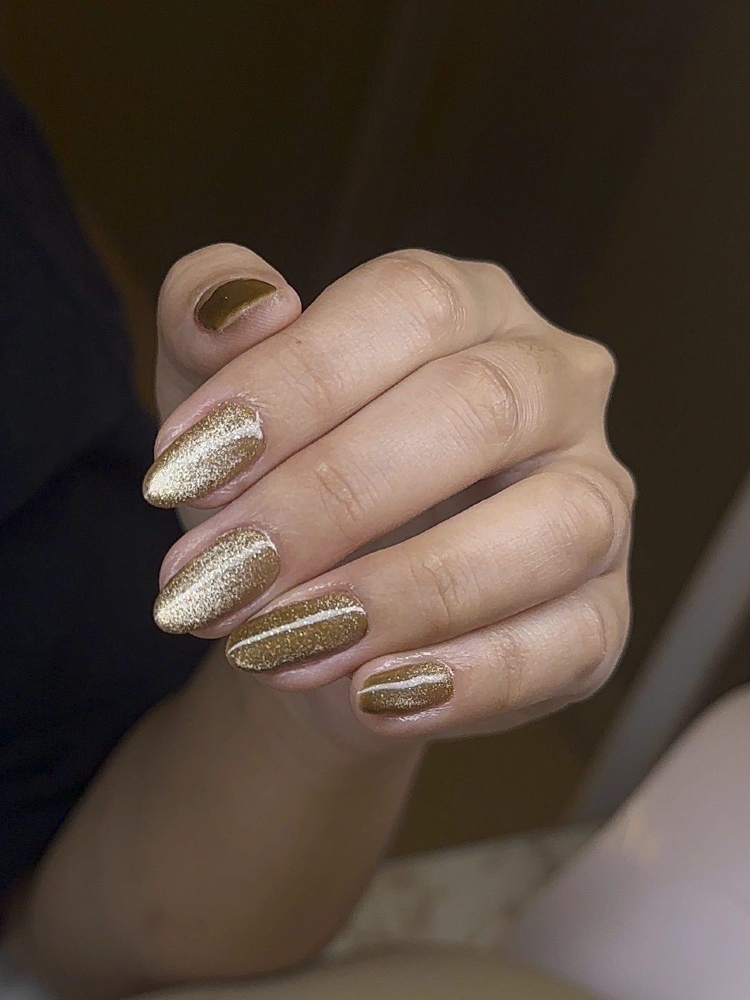 Unha com glitter