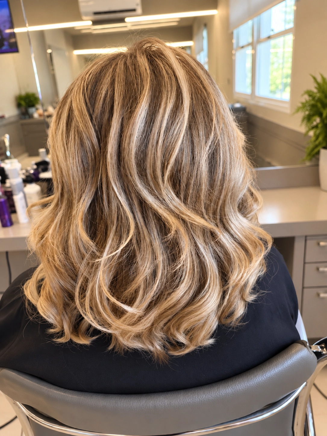 Hidratação em cabelo loiro